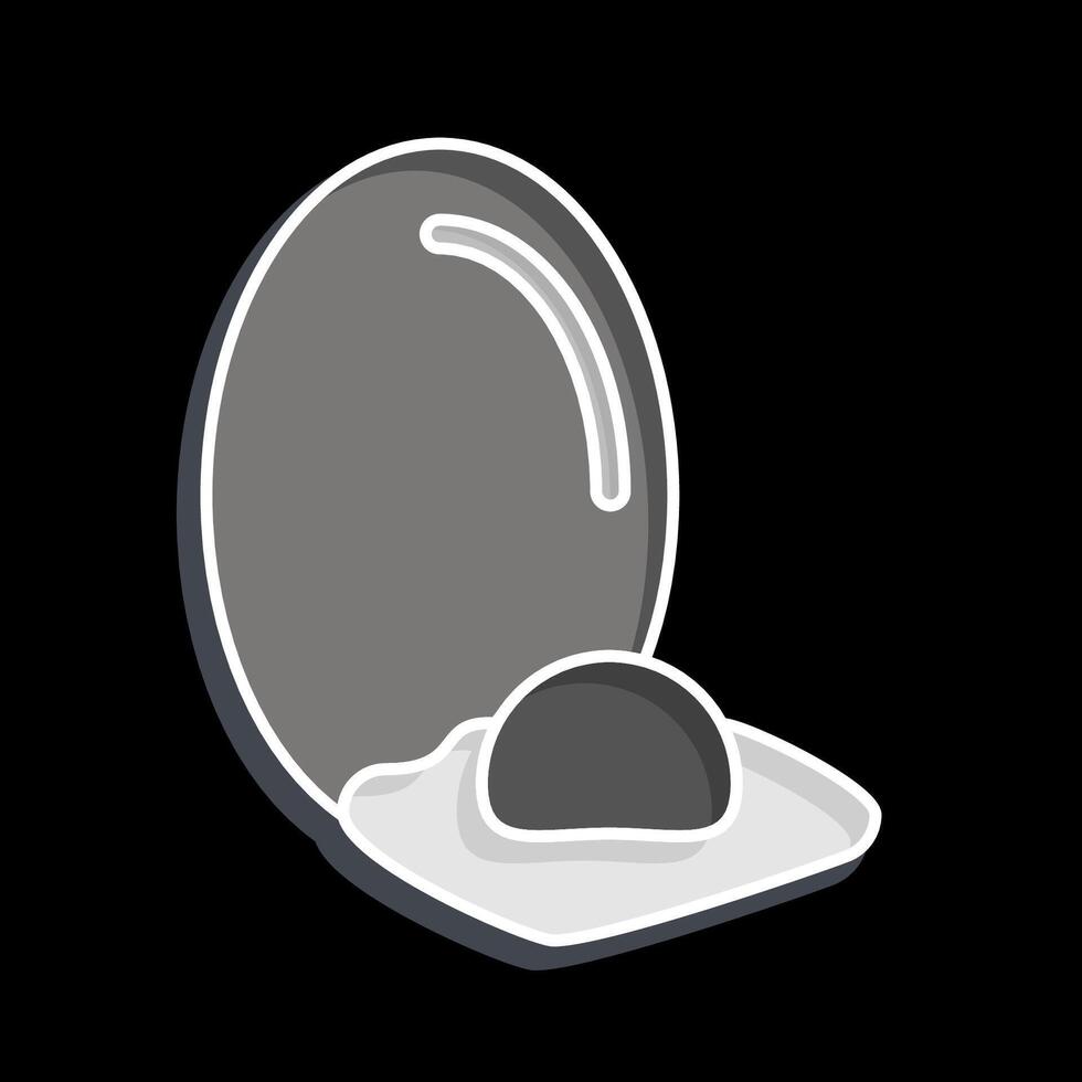 Icon Egg. related to Vegan symbol. glossy style. simple design editable. simple illustration vector