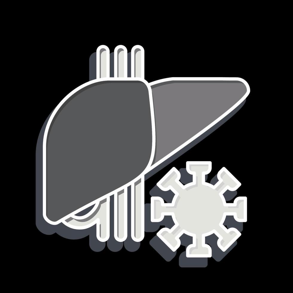 Icon Covit. related to Hepatologist symbol. glossy style. simple design editable. simple illustration vector