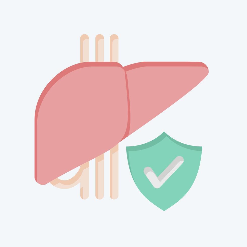 Icon Liver Solve. related to Hepatologist symbol. flat style. simple design editable. simple illustration vector