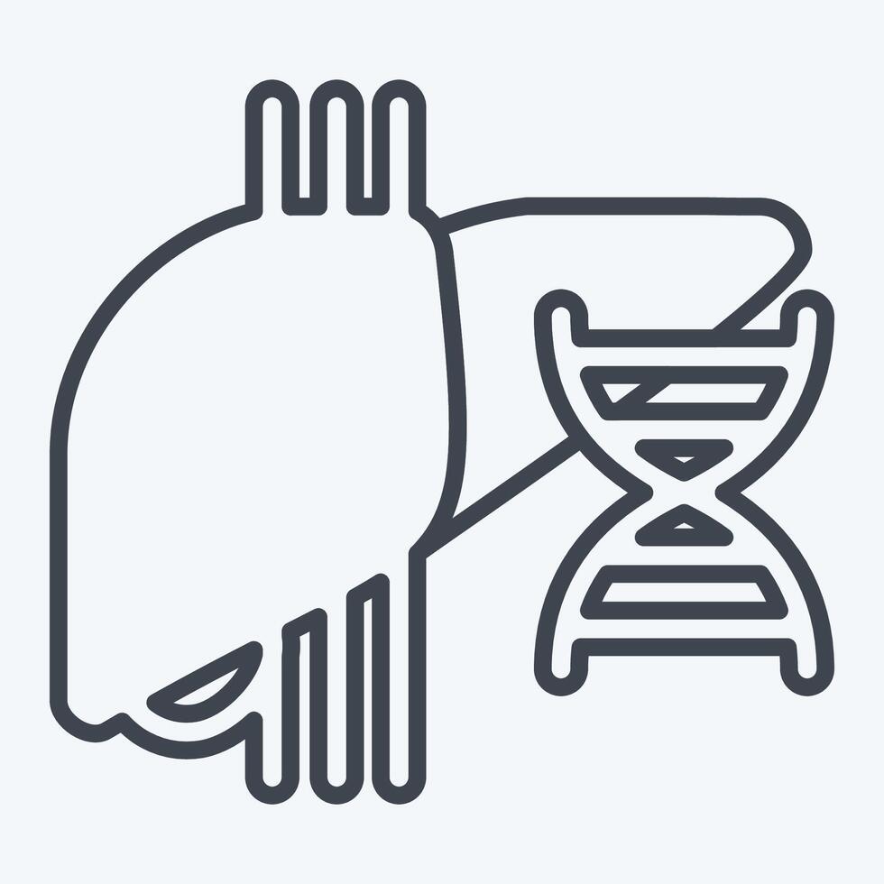 Icon Liver Cysts. related to Hepatologist symbol. line style. simple design editable. simple illustration vector