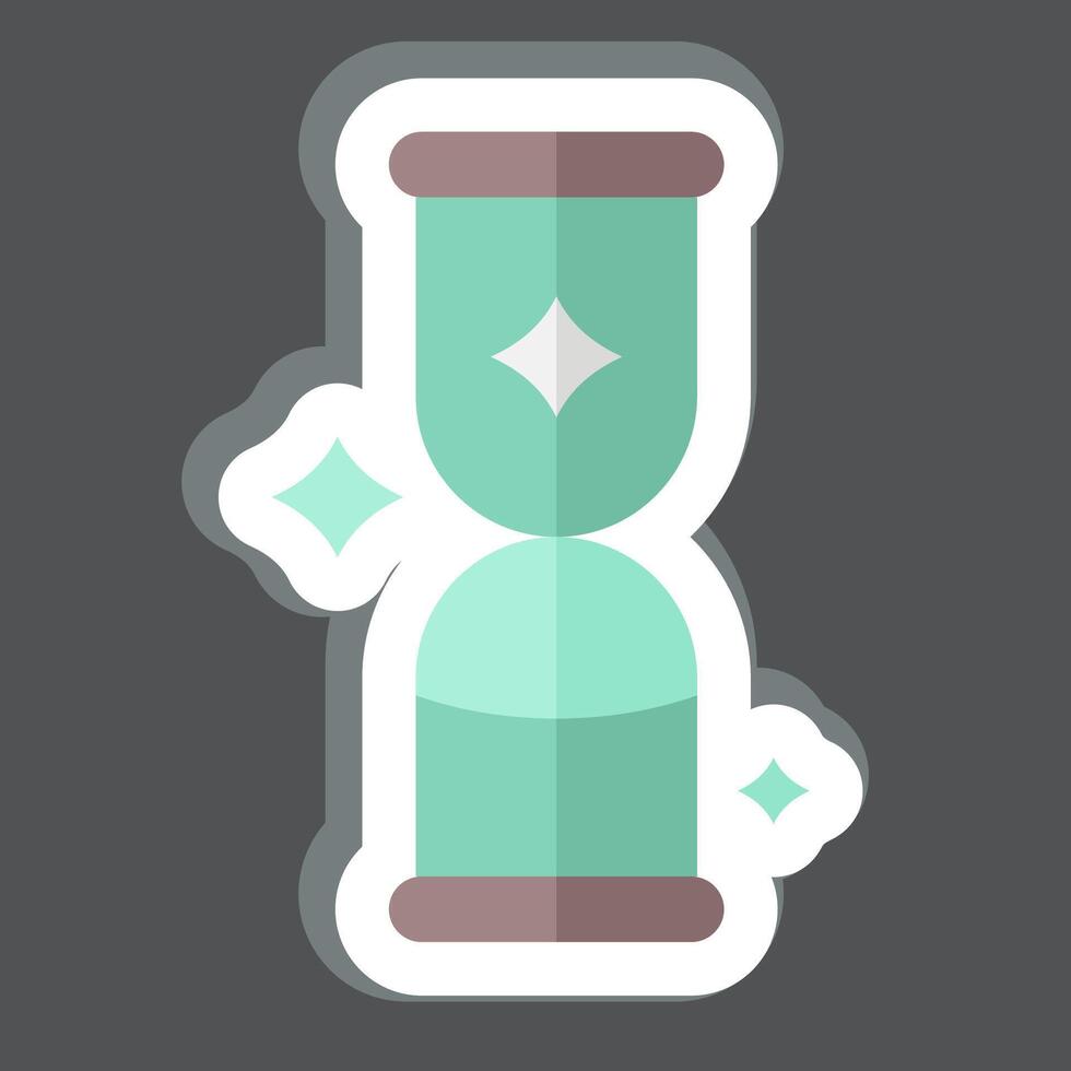 Sticker Sand Watch. related to Magic symbol. simple design editable. simple illustration vector
