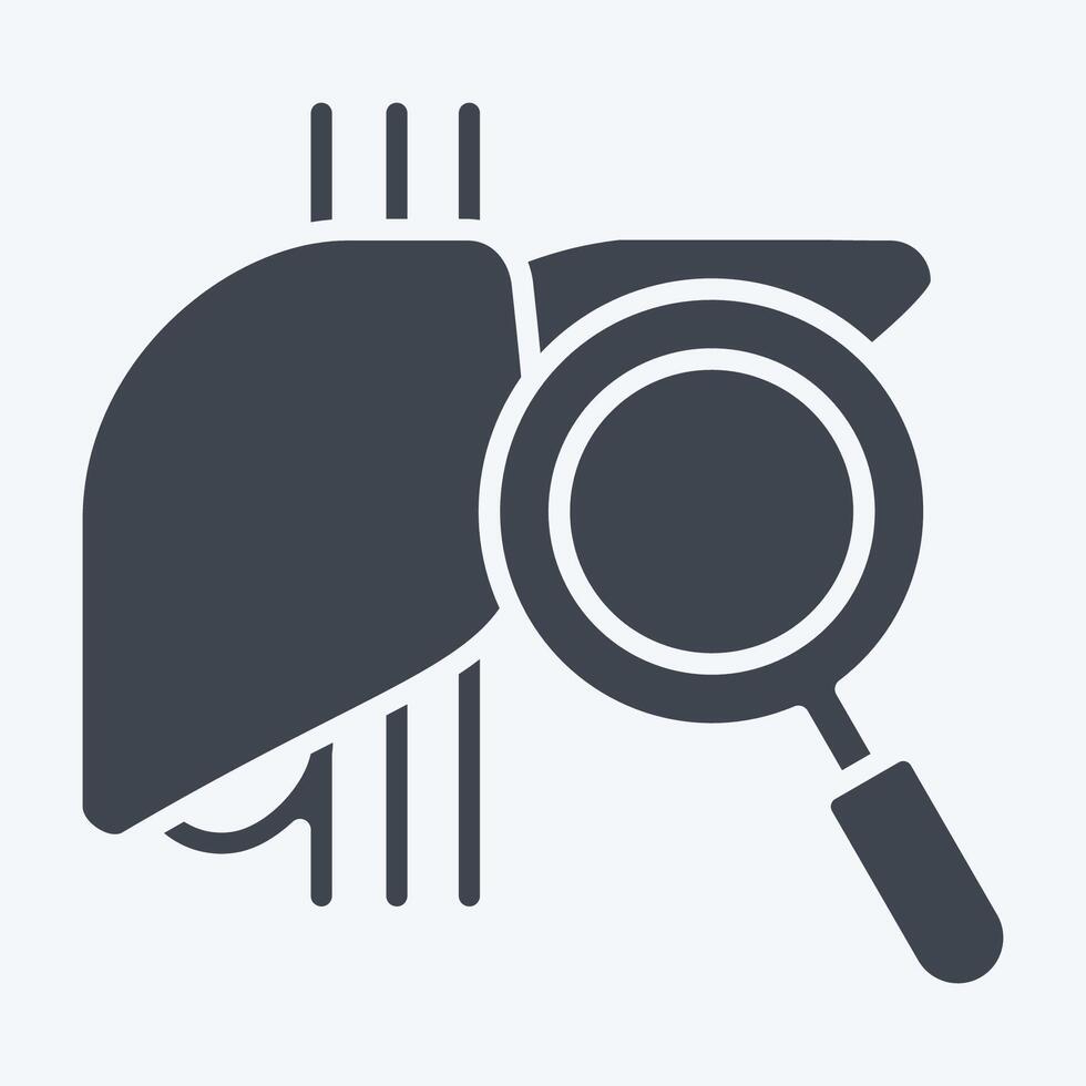 Icon Liver Test. related to Hepatologist symbol. glyph style. simple design editable. simple illustration vector