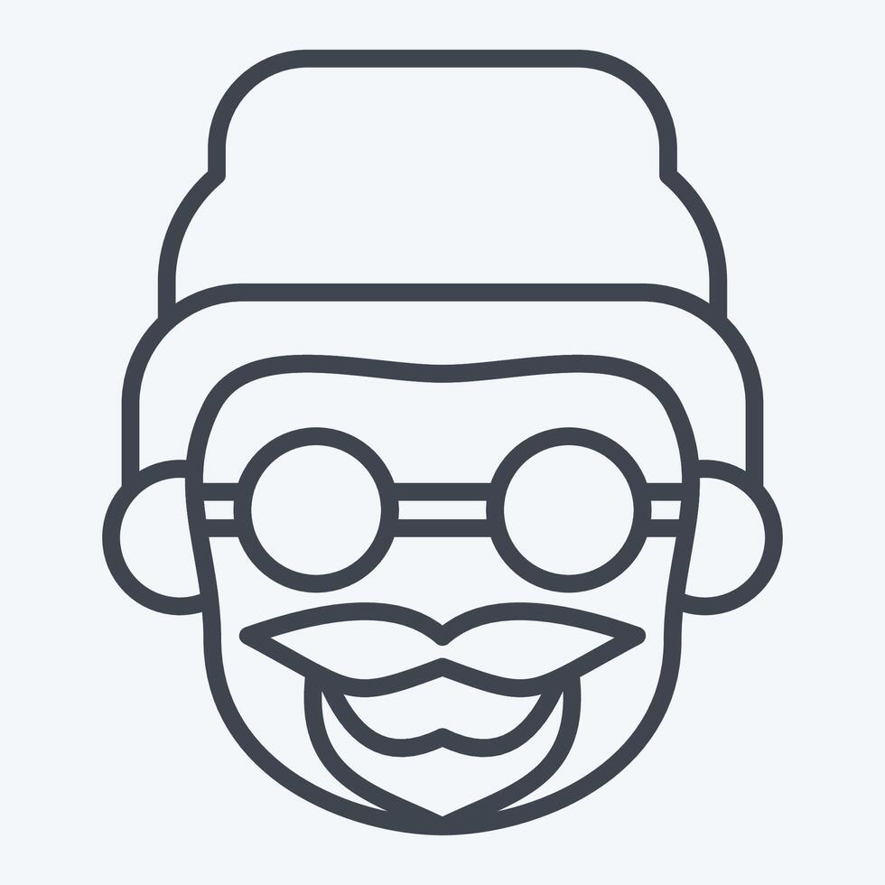 Icon Beanne. related to Hipster symbol. line style. simple design editable. simple illustration vector