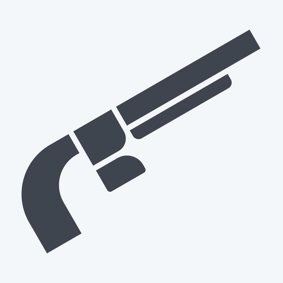 Icon Shotgun. related to Weapons symbol. glyph style. simple design editable. simple illustration vector