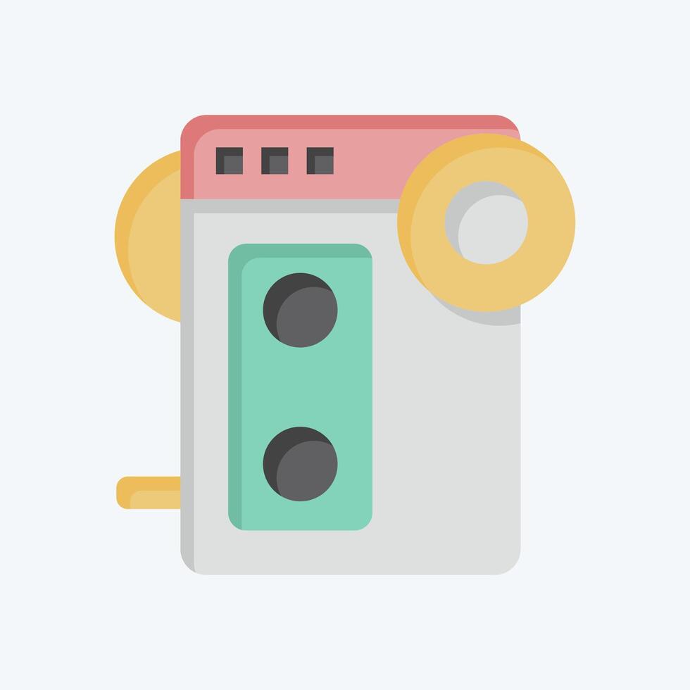 Icon Walkman. related to Hipster symbol. flat style. simple design editable. simple illustration vector