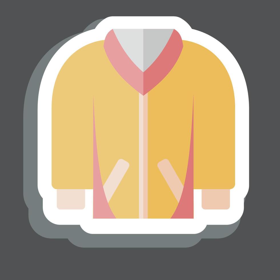 Sticker Jacket. related to Hipster symbol. simple design editable. simple illustration vector