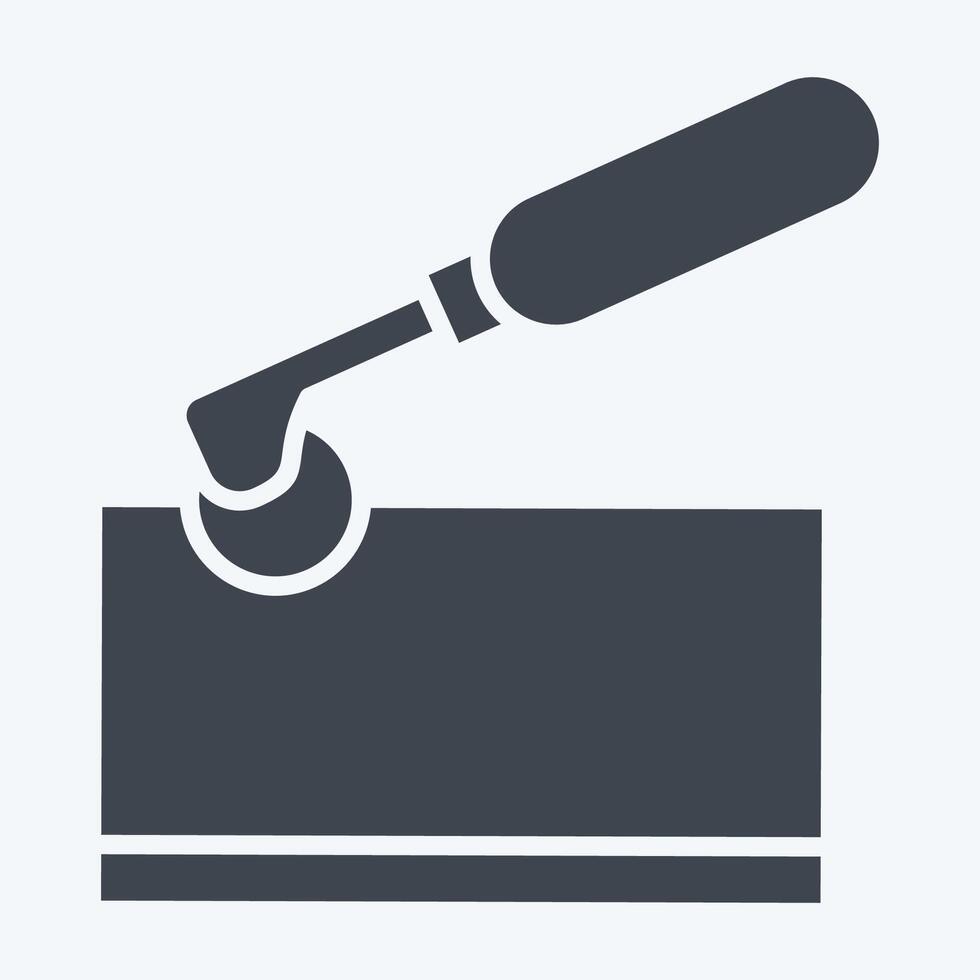 Icon Tracing Wheel. related to Shoemaker symbol. glyph style. simple design editable. simple illustration vector