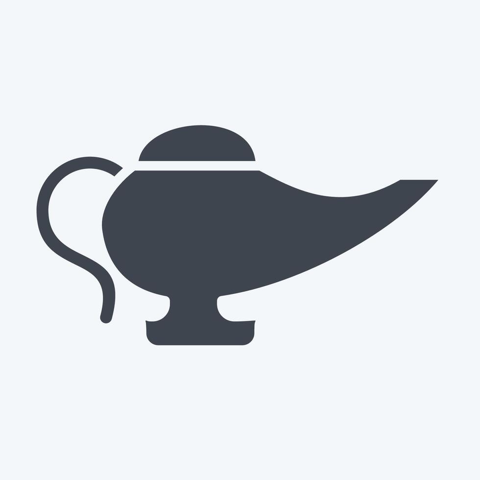 Icon Magic Lamp. related to Magic symbol. glyph style. simple design editable. simple illustration vector