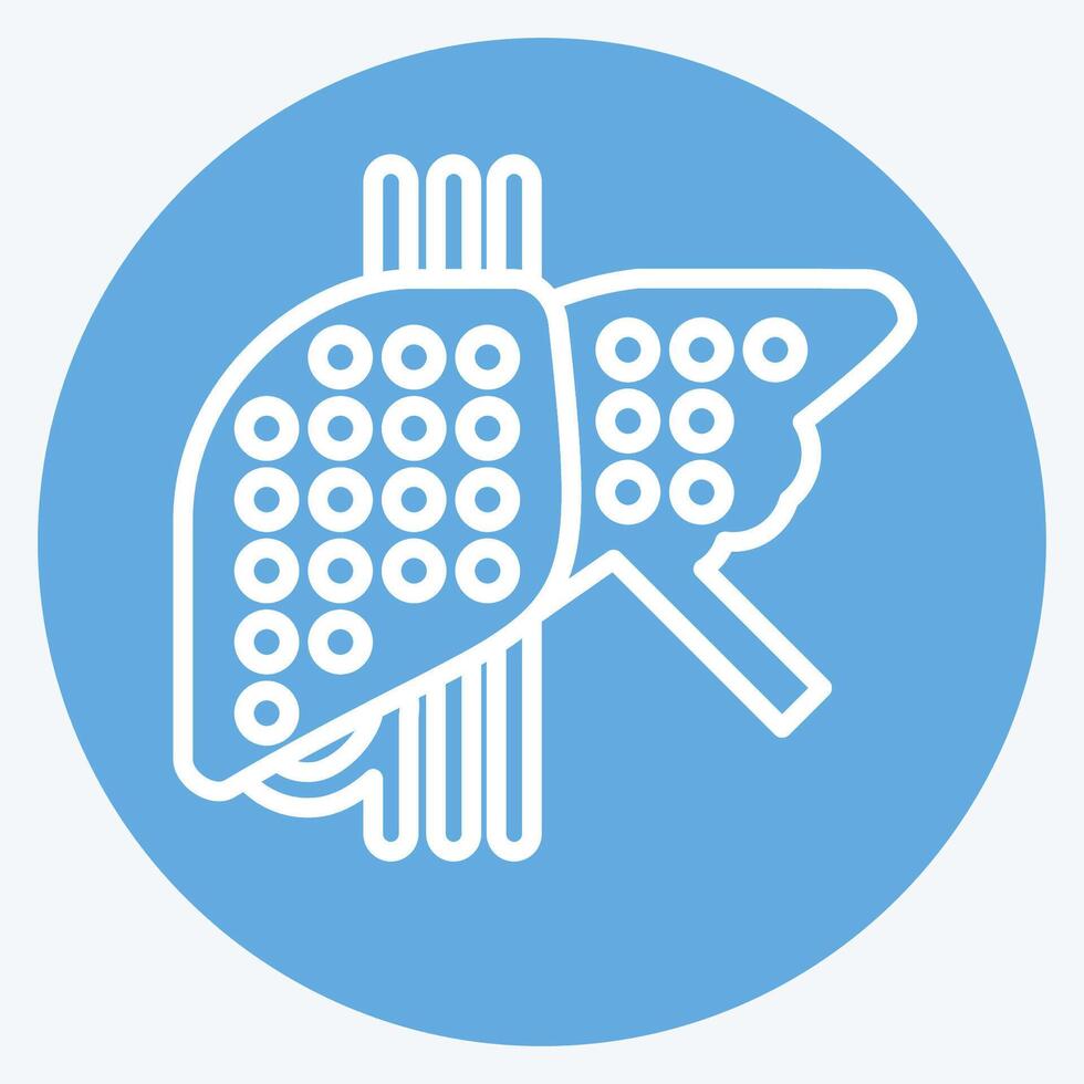 Icon Liver Fibrosis. related to Hepatologist symbol. blue eyes style. simple design editable. simple illustration vector