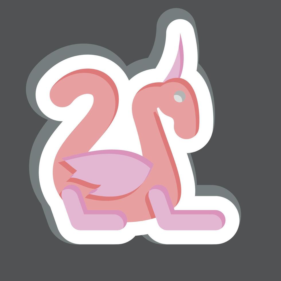 Sticker Dragon. related to Medieval symbol. simple design editable. simple illustration vector