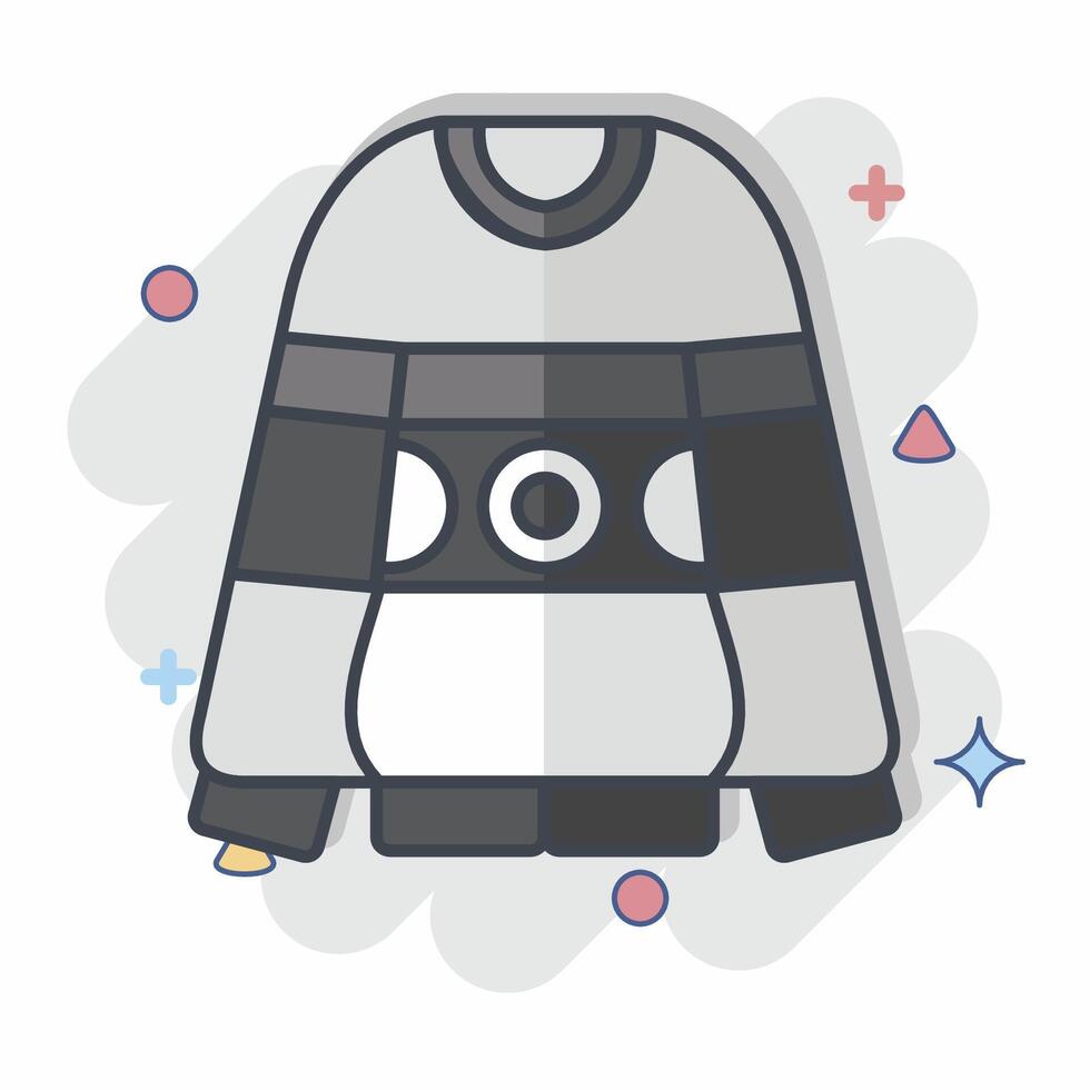 Icon Sweater. related to Hipster symbol. comic style. simple design editable. simple illustration vector
