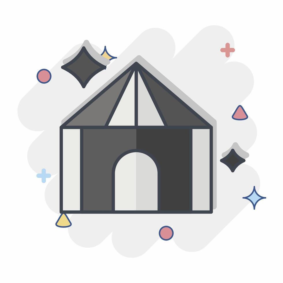 Icon Circus. related to Magic symbol. comic style. simple design editable. simple illustration vector
