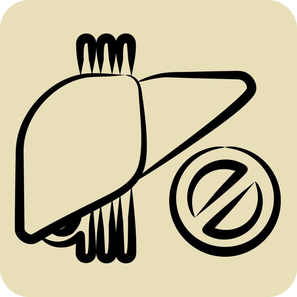 Icon Dont Use. related to Hepatologist symbol. hand drawn style. simple design editable. simple illustration vector