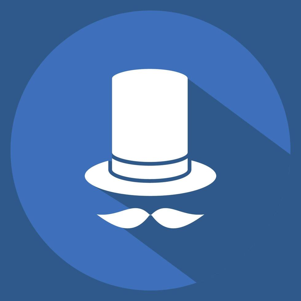 Icon Magician. related to Magic symbol. long shadow style. simple design editable. simple illustration vector