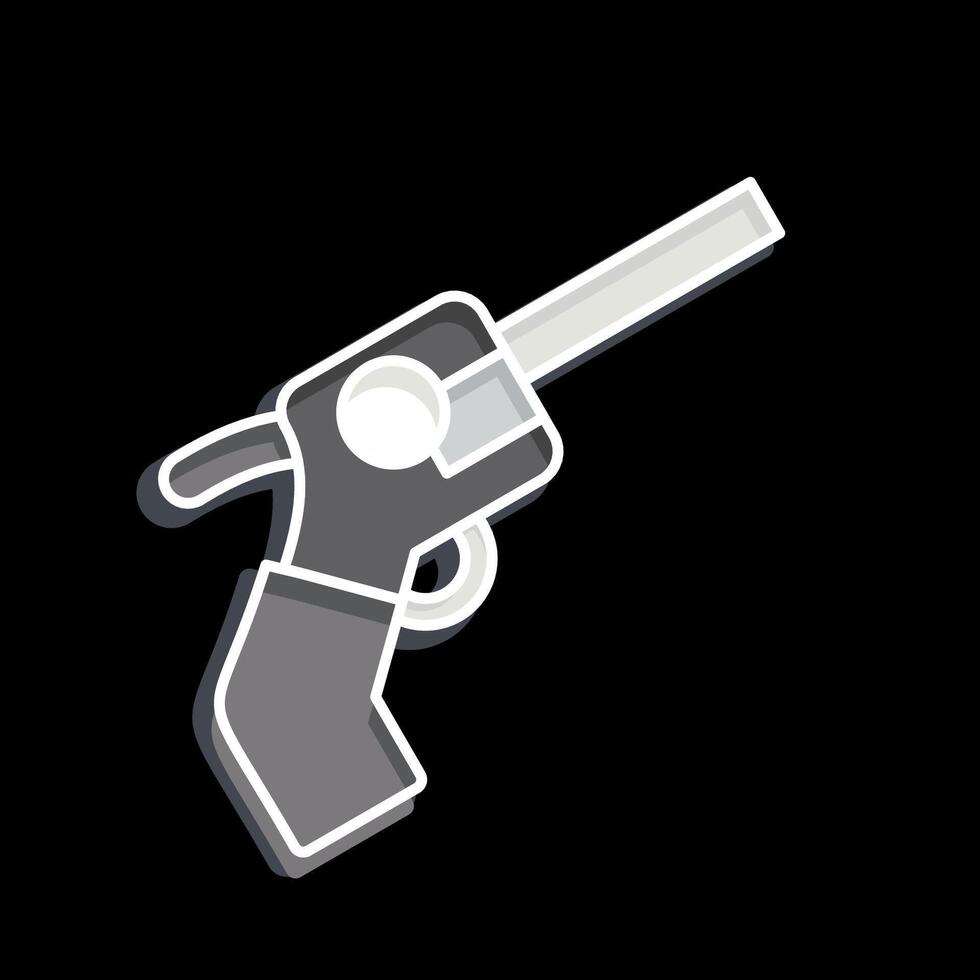 Icon Revolver. related to Weapons symbol. glossy style. simple design editable. simple illustration vector