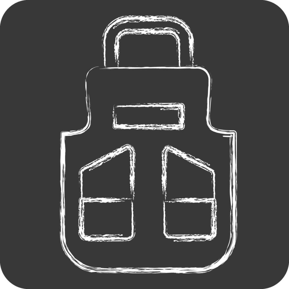 Icon Apron. related to Shoemaker symbol. chalk Style. simple design editable. simple illustration vector