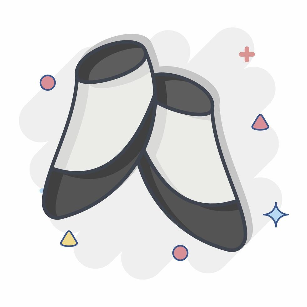 Icon Last Shoes. related to Shoemaker symbol. comic style. simple design editable. simple illustration vector