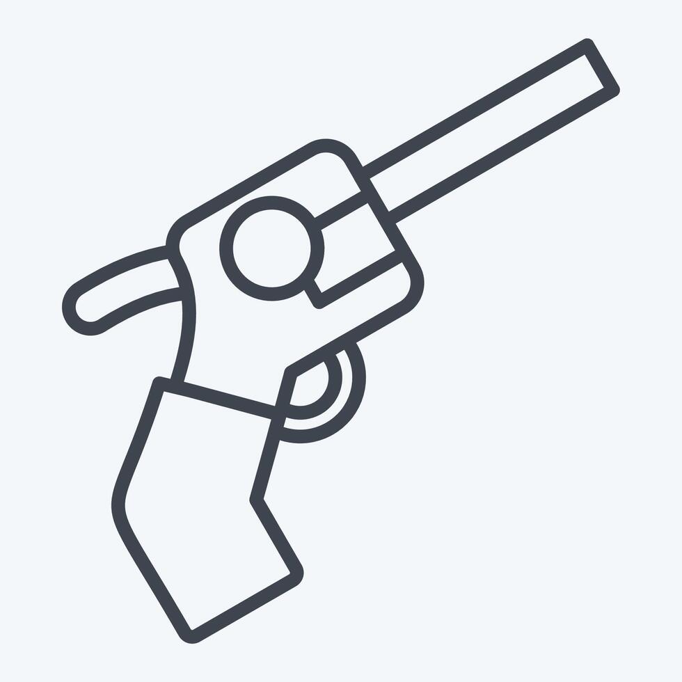 Icon Revolver. related to Weapons symbol. line style. simple design editable. simple illustration vector