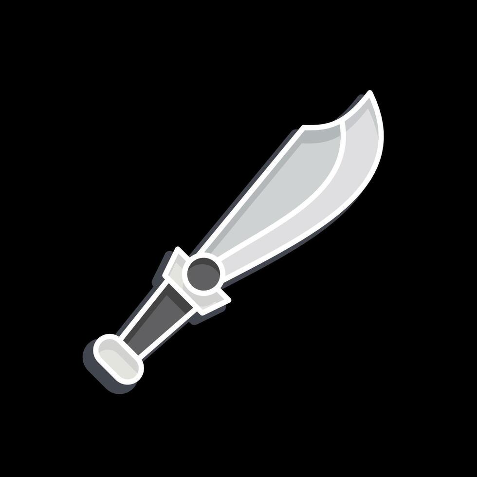 Icon Sword. related to Weapons symbol. glossy style. simple design editable. simple illustration vector