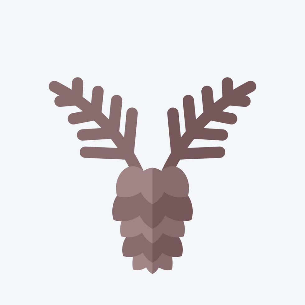 Icon Pine. related to Hipster symbol. flat style. simple design editable. simple illustration vector