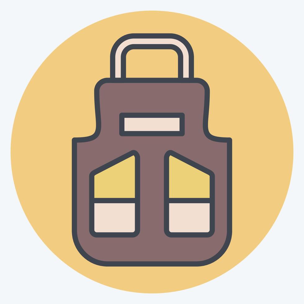 Icon Apron. related to Shoemaker symbol. color mate style. simple design editable. simple illustration vector