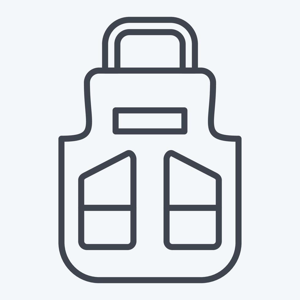 Icon Apron. related to Shoemaker symbol. line style. simple design editable. simple illustration vector