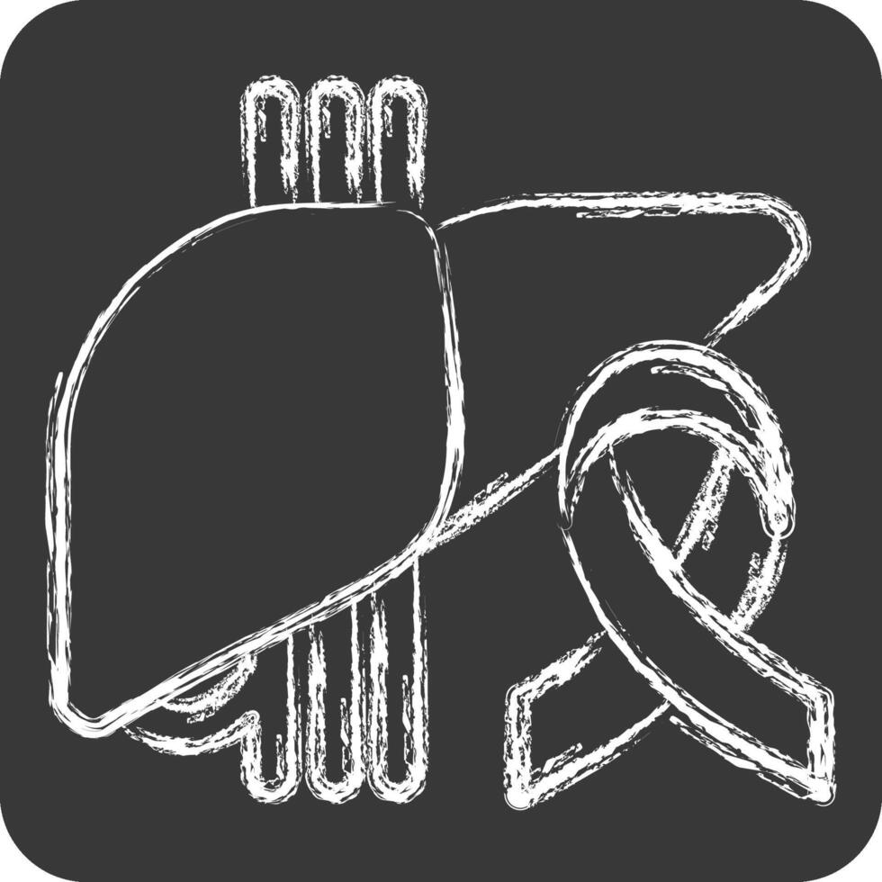 Icon Cancer. related to Hepatologist symbol. chalk Style. simple design editable. simple illustration vector