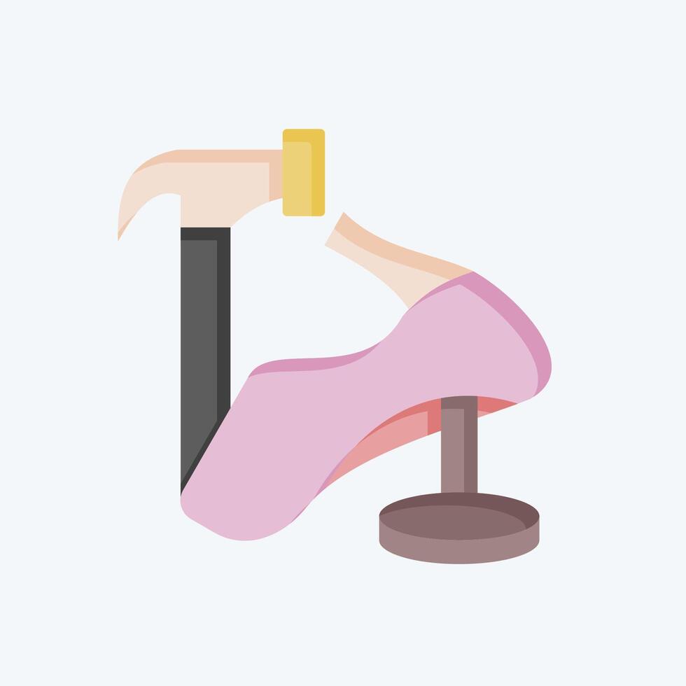 Icon Hammer. related to Shoemaker symbol. flat style. simple design editable. simple illustration vector