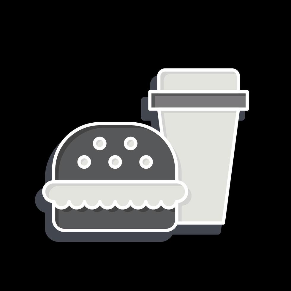Icon Fast Food. related to Hepatologist symbol. glossy style. simple design editable. simple illustration vector