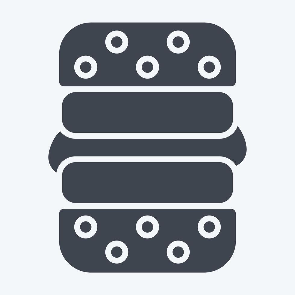 Icon Vegan Burger. related to Vegan symbol. glyph style. simple design editable. simple illustration vector