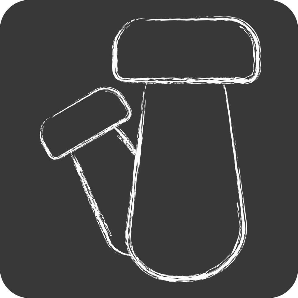 Icon Mushroom. related to Vegan symbol. chalk Style. simple design editable. simple illustration vector