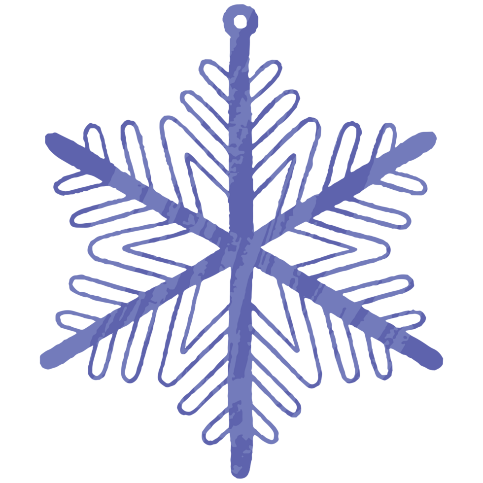AI generated a snowflake on a transparent background png