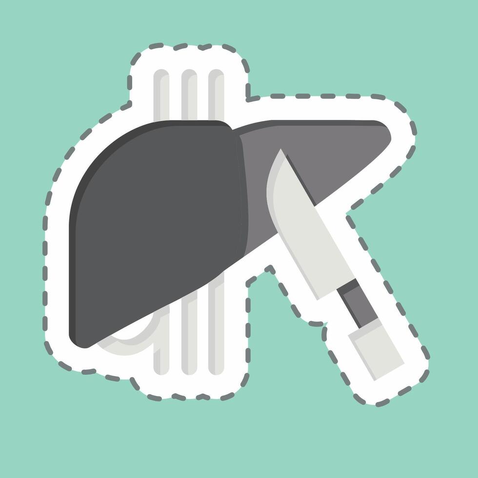 Sticker line cut Surgery. related to Hepatologist symbol. simple design editable. simple illustration vector
