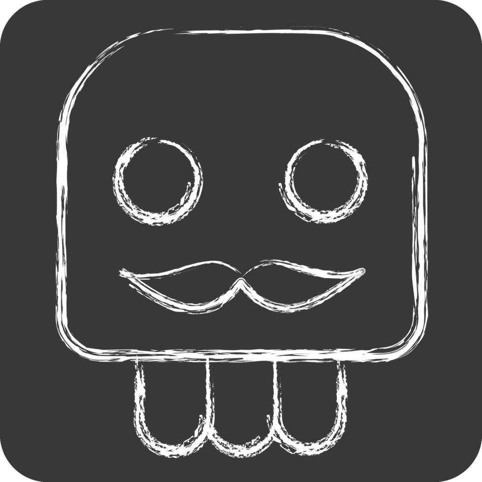Icon Skull. related to Magic symbol. chalk Style. simple design editable. simple illustration vector