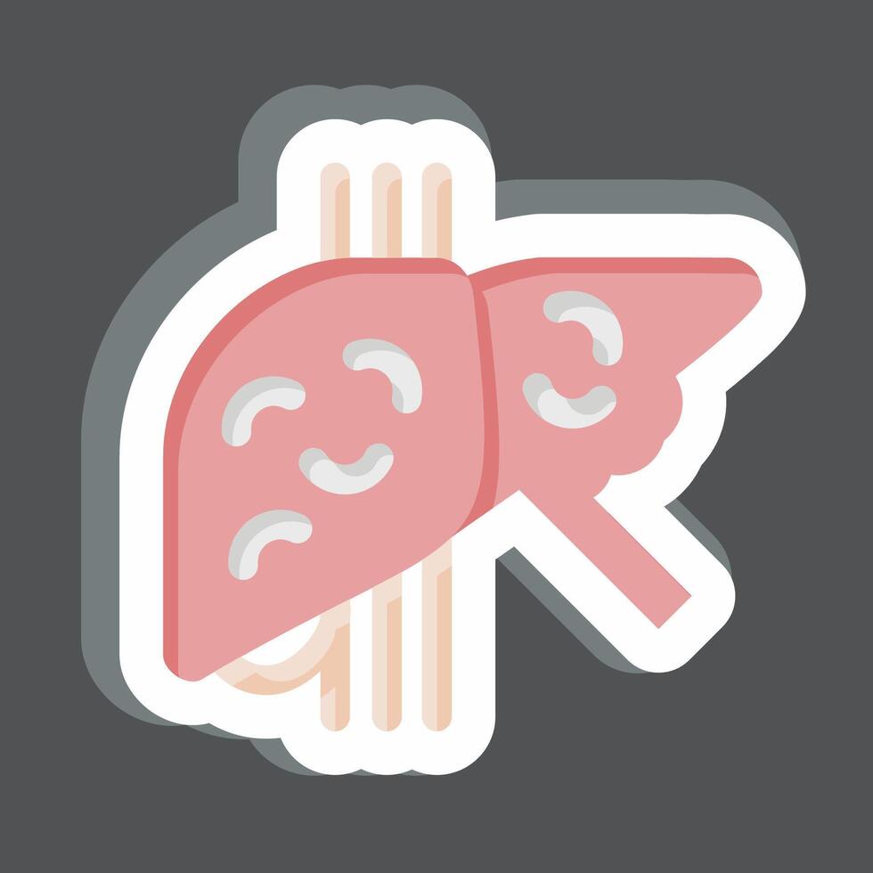 Sticker Cirrhosis. related to Hepatologist symbol. simple design editable. simple illustration vector
