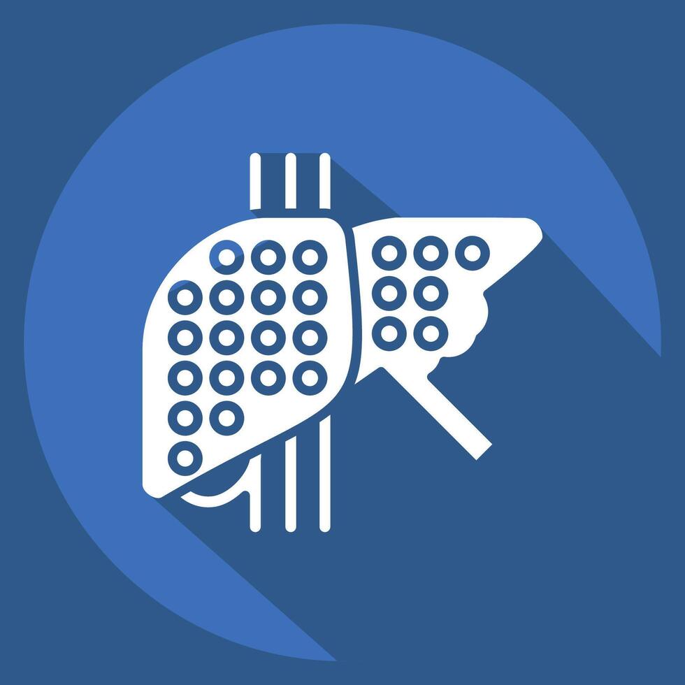 Icon Liver Fibrosis. related to Hepatologist symbol. long shadow style. simple design editable. simple illustration vector