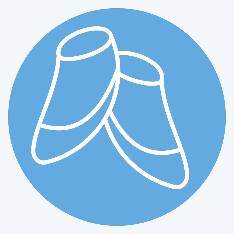 Icon Last Shoes. related to Shoemaker symbol. blue eyes style. simple design editable. simple illustration vector