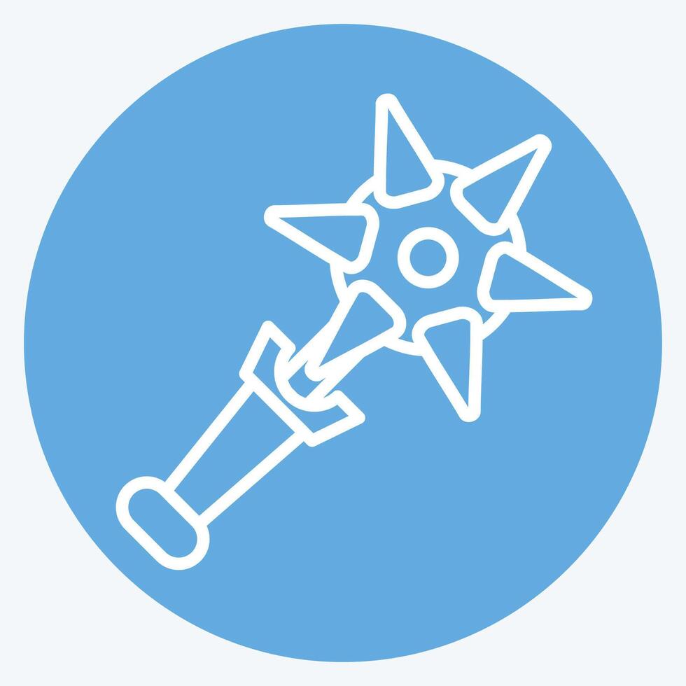 Icon Mace. related to Weapons symbol. blue eyes style. simple design editable. simple illustration vector