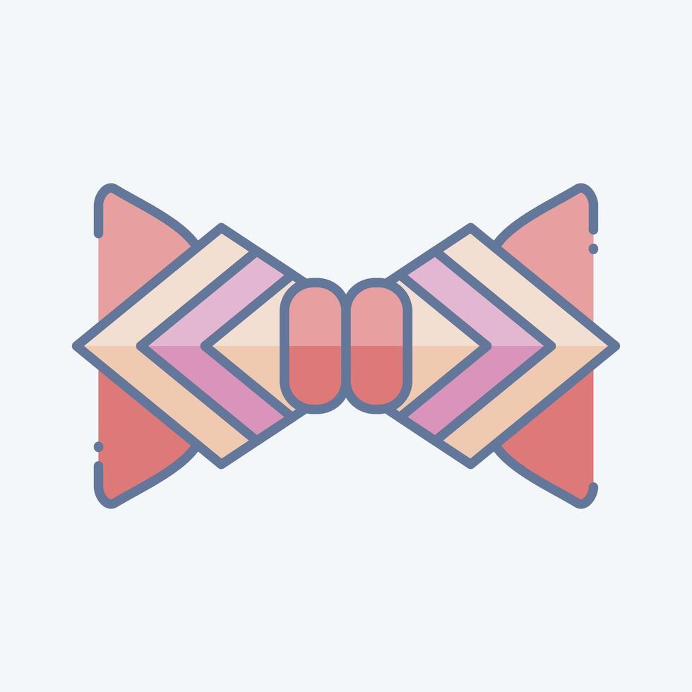 Icon Bow tie. related to Hipster symbol. doodle style. simple design editable. simple illustration vector