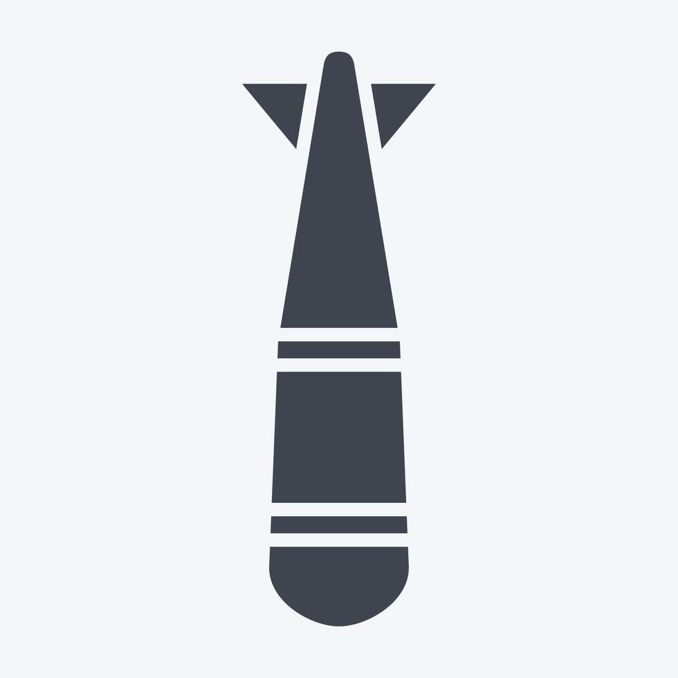 Icon Torpedo. related to Weapons symbol. glyph style. simple design editable. simple illustration vector