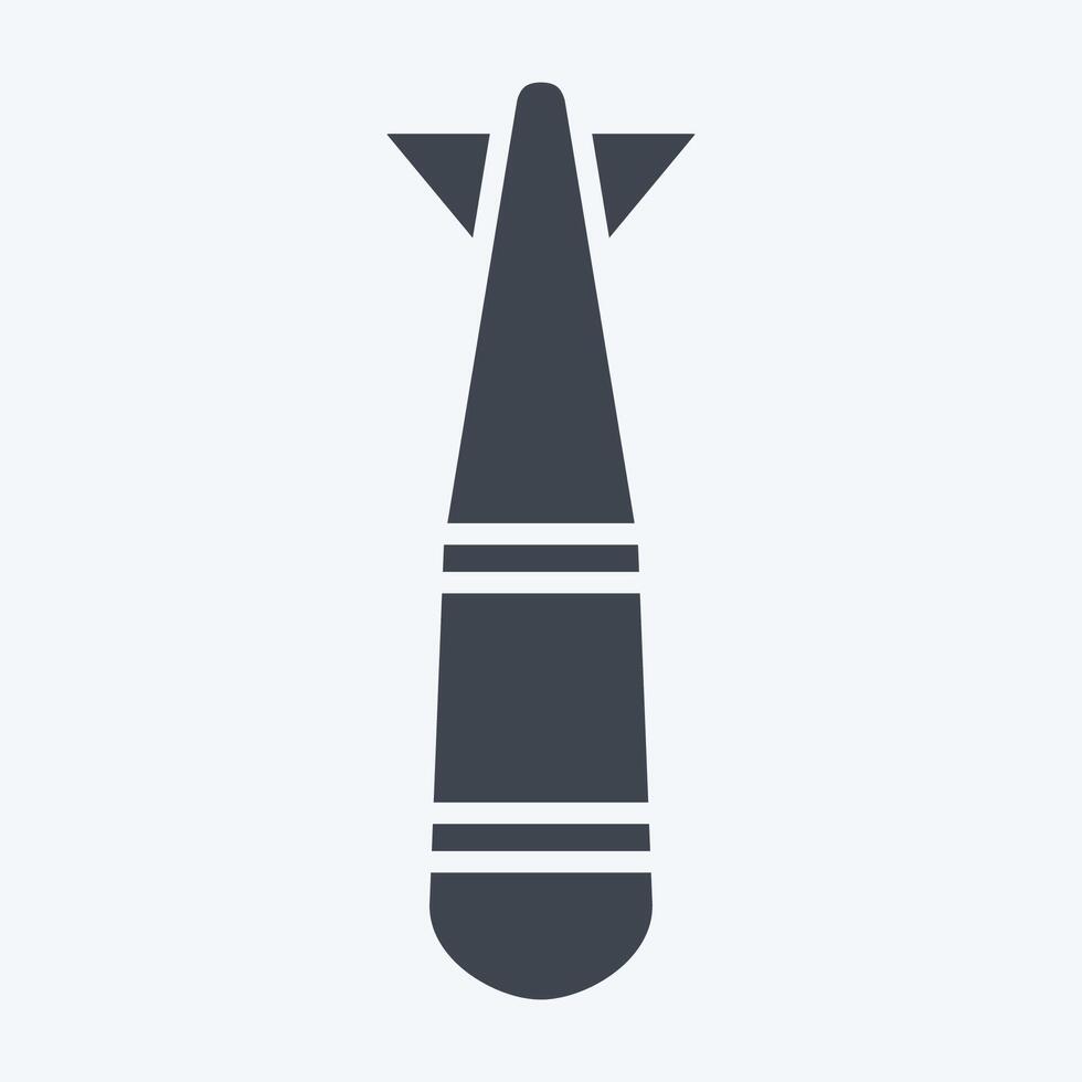 Icon Torpedo. related to Weapons symbol. glyph style. simple design editable. simple illustration vector