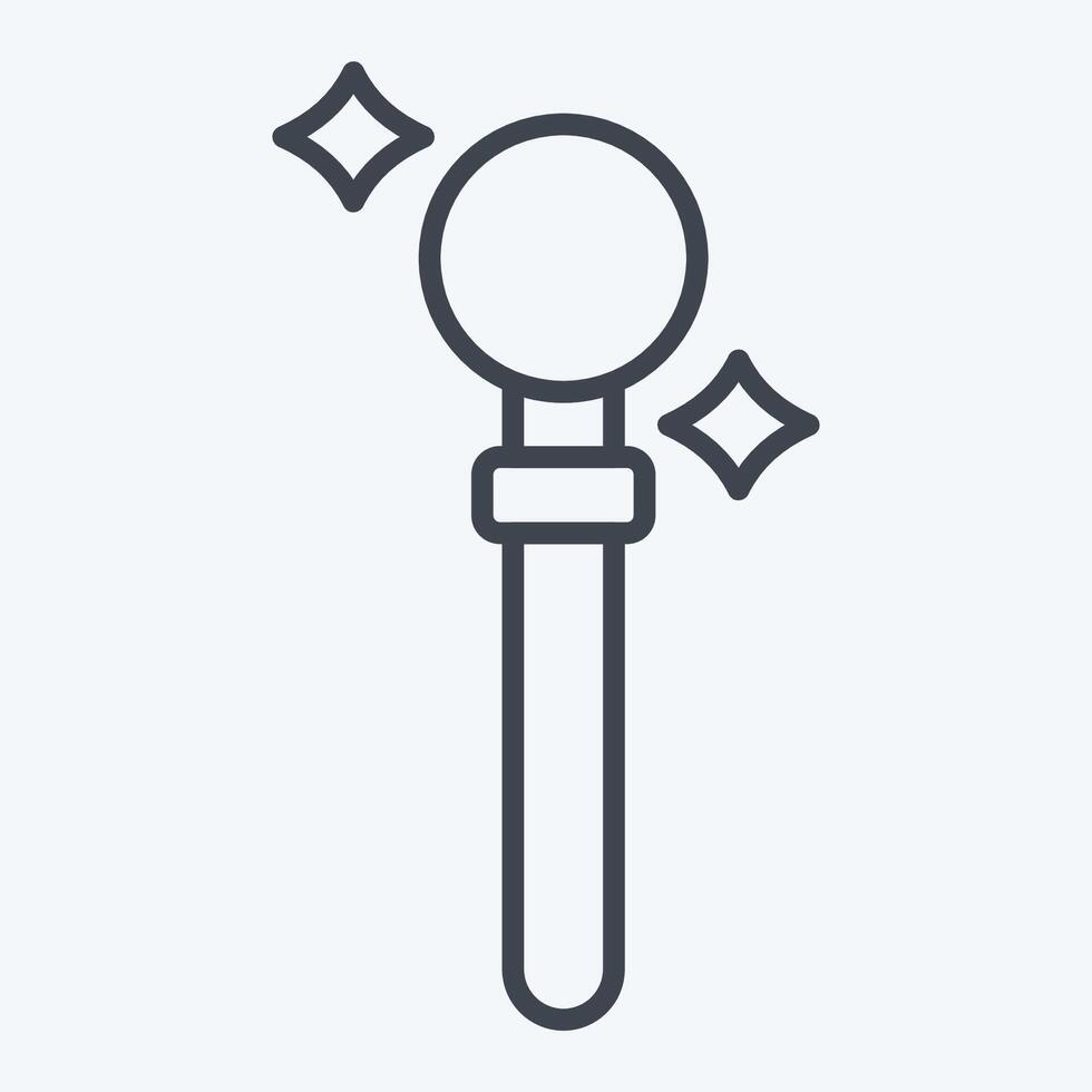 Icon Stick. related to Magic symbol. line style. simple design editable. simple illustration vector
