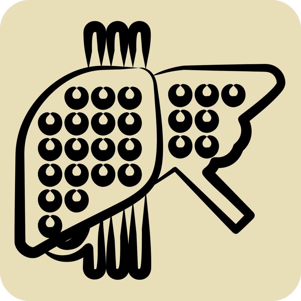 icono hígado fibrosis. relacionado a hepatólogo símbolo. mano dibujado estilo. sencillo diseño editable. sencillo ilustración vector