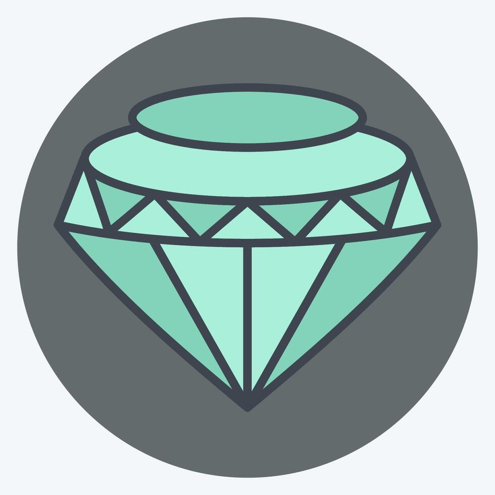 icono diamante. relacionado a hipster símbolo. color compañero estilo. sencillo diseño editable. sencillo ilustración vector