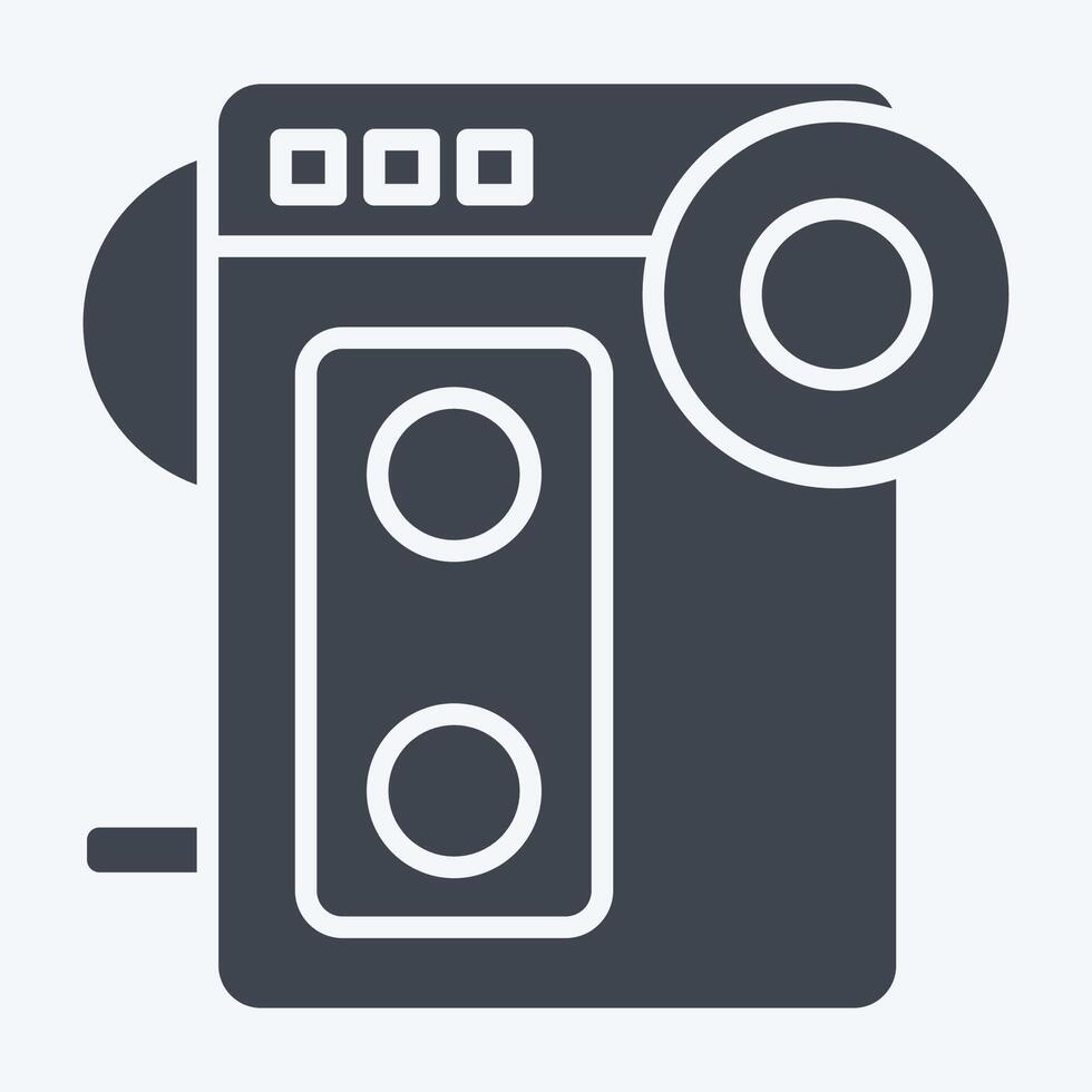 Icon Walkman. related to Hipster symbol. glyph style. simple design editable. simple illustration vector