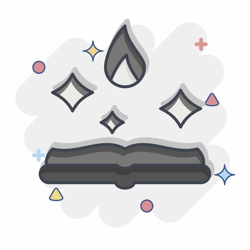 Icon Magic Book 2. related to Magic symbol. comic style. simple design editable. simple illustration vector