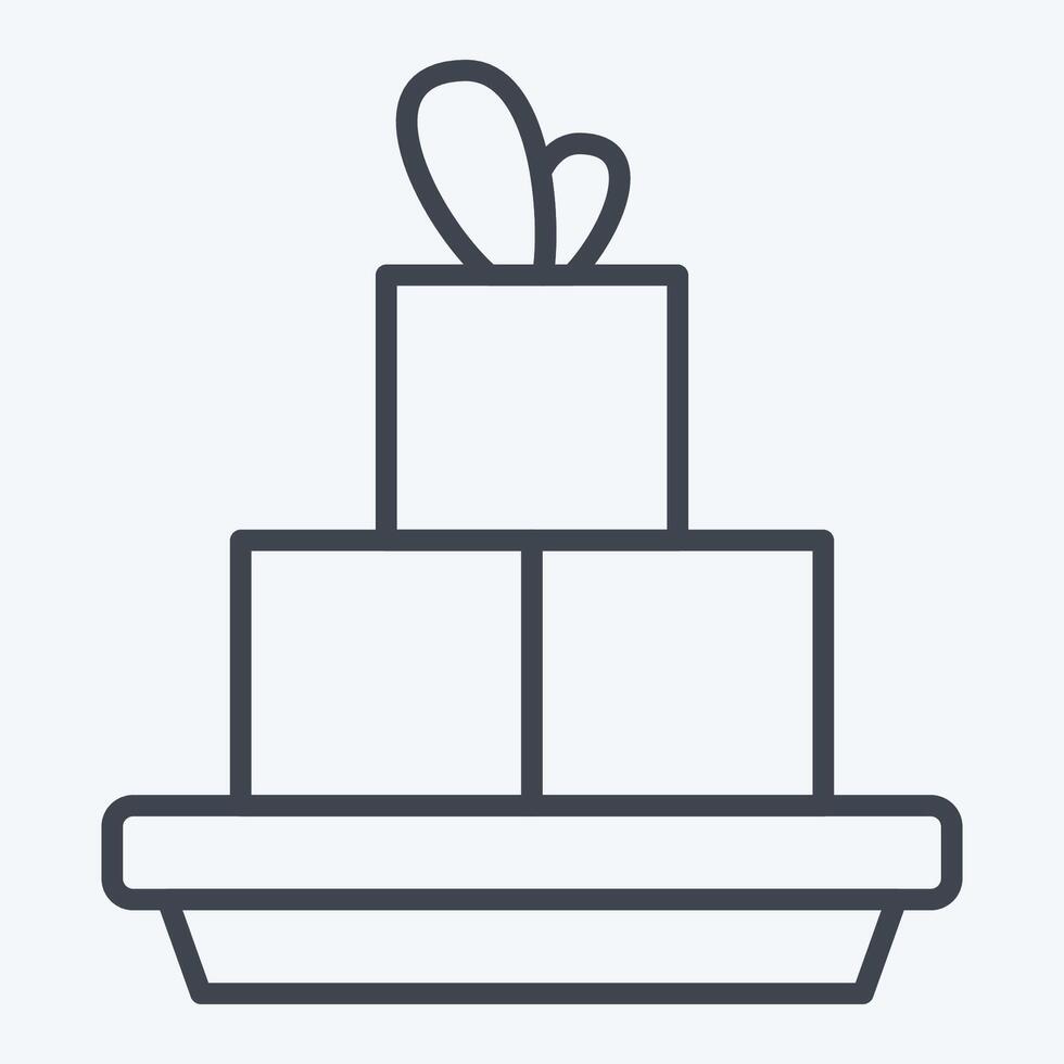 Icon Tofu. related to Vegan symbol. line style. simple design editable. simple illustration vector