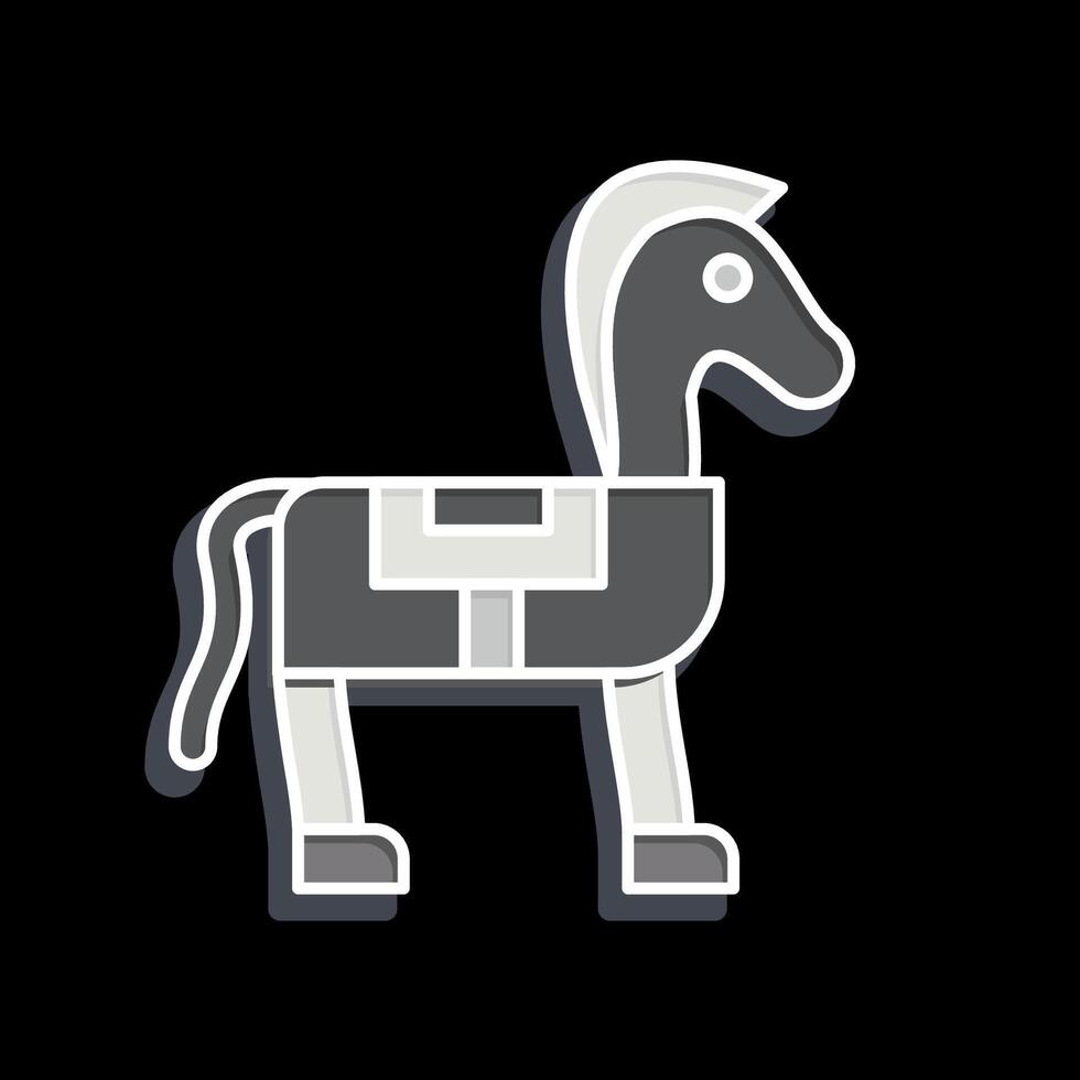 Icon Horse. related to Medieval symbol. glossy style. simple design editable. simple illustration vector