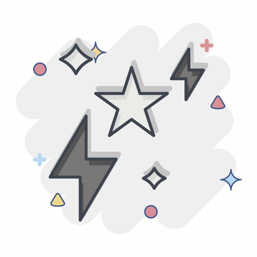 Icon Sparks. related to Magic symbol. comic style. simple design editable. simple illustration vector