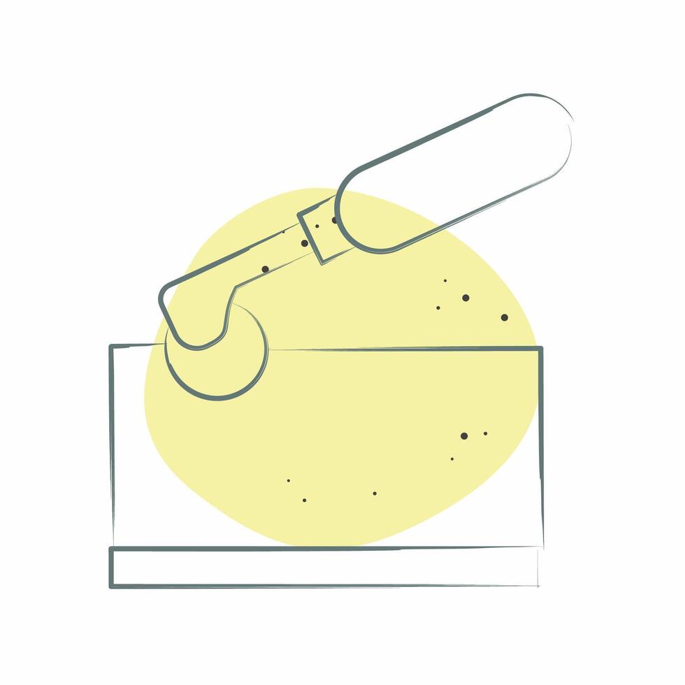 Icon Tracing Wheel. related to Shoemaker symbol. Color Spot Style. simple design editable. simple illustration vector